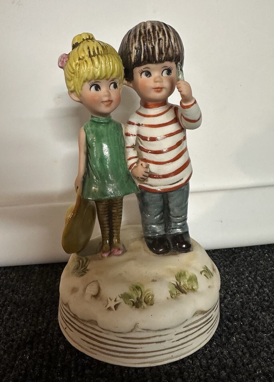 Vintage 1974 Gorham Moppets Wind Up Music Fran Mar Children At Beach